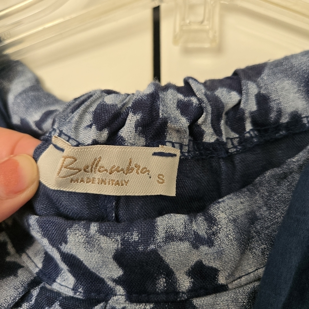 Bellambra Italy Navy Blue Linen  Dress Size S - Picture 4 of 6